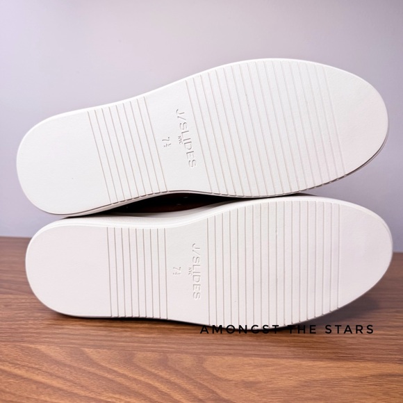 J/Slides Newbie Tan Suede Leather Faux Shearling Platform Booties Boots - Picture 10 of 10